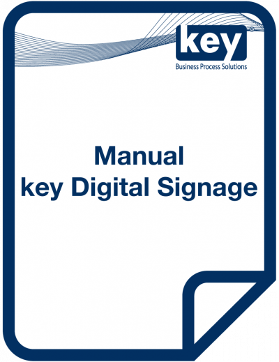 Manual key Digital Signage